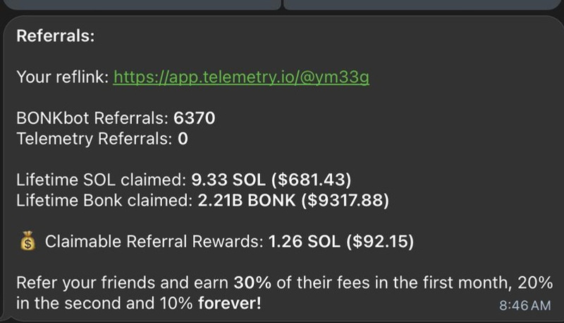 BonkBot dashboard screenshot